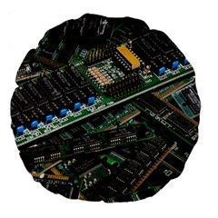 Computer Ram Tech Large 18  Premium Flano Round Cushions by Amaryn4rt