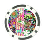 Mandalas, Cats and Flowers Fantasy Digital Patchwork Poker Chip Card Guard (10 pack) Back