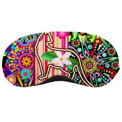 Mandalas, Cats And Flowers Fantasy Digital Patchwork Sleeping Masks by BluedarkArt