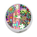 Mandalas, Cats and Flowers Fantasy Digital Patchwork 4-Port USB Hub (Two Sides)  Front