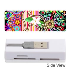 Mandalas, Cats And Flowers Fantasy Digital Patchwork Memory Card Reader (stick) 