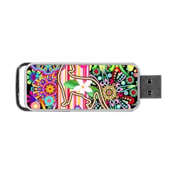 Mandalas, Cats And Flowers Fantasy Digital Patchwork Portable Usb Flash (one Side)