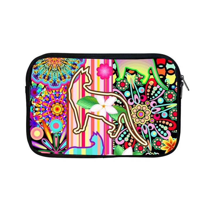 Mandalas, Cats and Flowers Fantasy Digital Patchwork Apple iPad Mini Zipper Cases