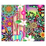 Mandalas, Cats and Flowers Fantasy Digital Patchwork Double Sided Flano Blanket (Small)  50 x40  Blanket Front