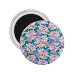 Plumeria Bouquet Exotic Summer Pattern  2.25  Magnets Front