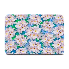 Plumeria Bouquet Exotic Summer Pattern  Plate Mats by BluedarkArt