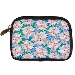 Plumeria Bouquet Exotic Summer Pattern  Digital Camera Cases by BluedarkArt