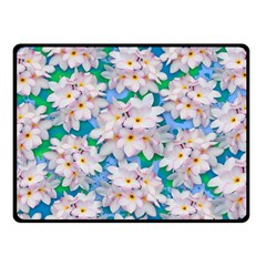 Plumeria Bouquet Exotic Summer Pattern  Fleece Blanket (small)