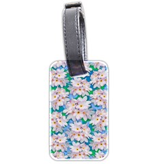 Plumeria Bouquet Exotic Summer Pattern  Luggage Tags (two Sides)