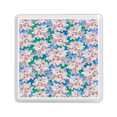 Plumeria Bouquet Exotic Summer Pattern  Memory Card Reader (square)  by BluedarkArt