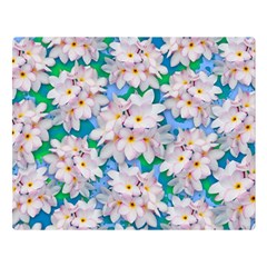 Plumeria Bouquet Exotic Summer Pattern  Double Sided Flano Blanket (large)  by BluedarkArt