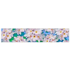 Plumeria Bouquet Exotic Summer Pattern  Flano Scarf (small) 