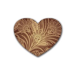 Beautiful Patterns Vector Rubber Coaster (heart)  by Amaryn4rt