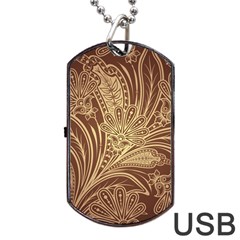 Beautiful Patterns Vector Dog Tag Usb Flash (two Sides)