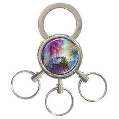 Bench In Spring Forest 3-ring Key Chains by Amaryn4rt