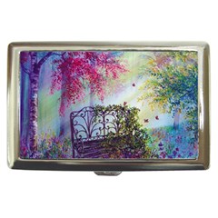 Bench In Spring Forest Cigarette Money Cases by Amaryn4rt