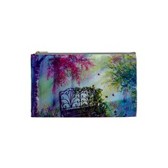 Bench In Spring Forest Cosmetic Bag (small)  by Amaryn4rt