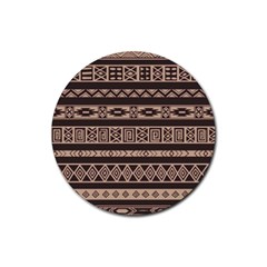 Ethnic Pattern Vector Rubber Coaster (round) 