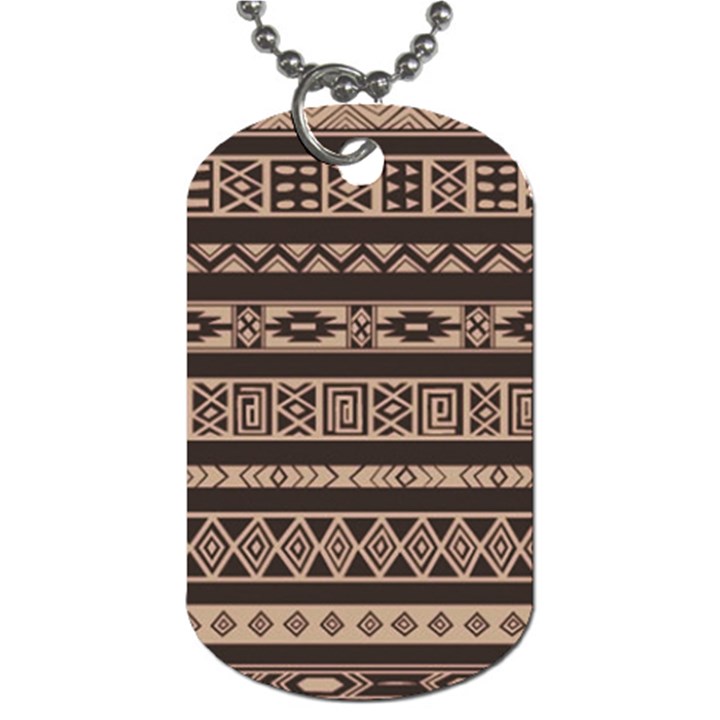 Ethnic Pattern Vector Dog Tag (One Side)