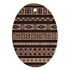 Ethnic Pattern Vector Oval Ornament (two Sides) by Amaryn4rt