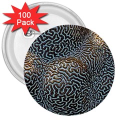 Coral Pattern 3  Buttons (100 Pack)  by Amaryn4rt