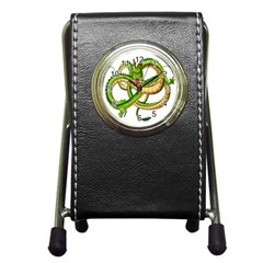 Dragon Snake Pen Holder Desk Clocks by Amaryn4rt