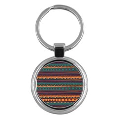 Ethnic Style Tribal Patterns Graphics Vector Key Chains (round)  by Amaryn4rt