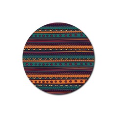 Ethnic Style Tribal Patterns Graphics Vector Rubber Coaster (round)  by Amaryn4rt