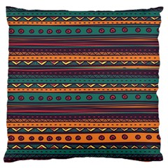 Ethnic Style Tribal Patterns Graphics Vector Large Cushion Case (two Sides) by Amaryn4rt