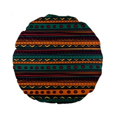 Ethnic Style Tribal Patterns Graphics Vector Standard 15  Premium Round Cushions by Amaryn4rt