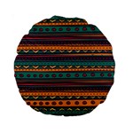 Ethnic Style Tribal Patterns Graphics Vector Standard 15  Premium Round Cushions Front