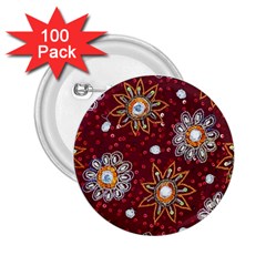 India Traditional Fabric 2 25  Buttons (100 Pack)  by Amaryn4rt