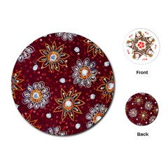 India Traditional Fabric Playing Cards (round)  by Amaryn4rt