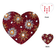 India Traditional Fabric Playing Cards (heart)  by Amaryn4rt