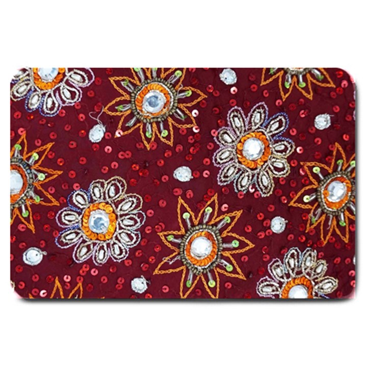 India Traditional Fabric Large Doormat 