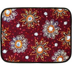 India Traditional Fabric Double Sided Fleece Blanket (mini)  by Amaryn4rt