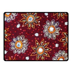 India Traditional Fabric Fleece Blanket (small)