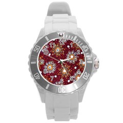 India Traditional Fabric Round Plastic Sport Watch (l)