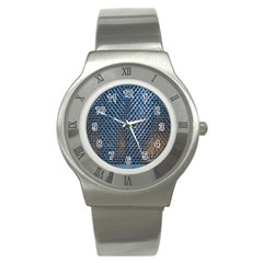 Parametric Wall Pattern Stainless Steel Watch by Amaryn4rt