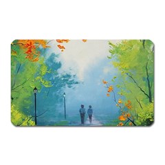 Park Nature Painting Magnet (rectangular)