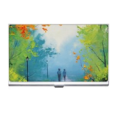 Park Nature Painting Business Card Holders