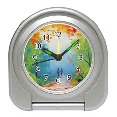 Park Nature Painting Travel Alarm Clocks by Amaryn4rt