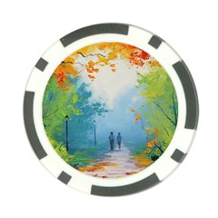 Park Nature Painting Poker Chip Card Guard (10 Pack) by Amaryn4rt