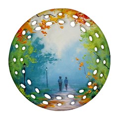 Park Nature Painting Ornament (round Filigree)