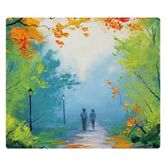 Park Nature Painting Double Sided Flano Blanket (small) 