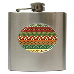 Mexican Folk Art Patterns Hip Flask (6 Oz) by Amaryn4rt