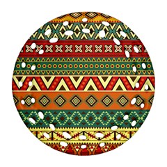 Mexican Folk Art Patterns Ornament (round Filigree) by Amaryn4rt