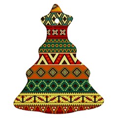 Mexican Folk Art Patterns Christmas Tree Ornament (two Sides) by Amaryn4rt