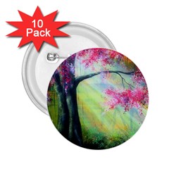 Forests Stunning Glimmer Paintings Sunlight Blooms Plants Love Seasons Traditional Art Flowers Sunsh 2 25  Buttons (10 Pack)  by Amaryn4rt