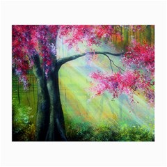 Forests Stunning Glimmer Paintings Sunlight Blooms Plants Love Seasons Traditional Art Flowers Sunsh Small Glasses Cloth by Amaryn4rt